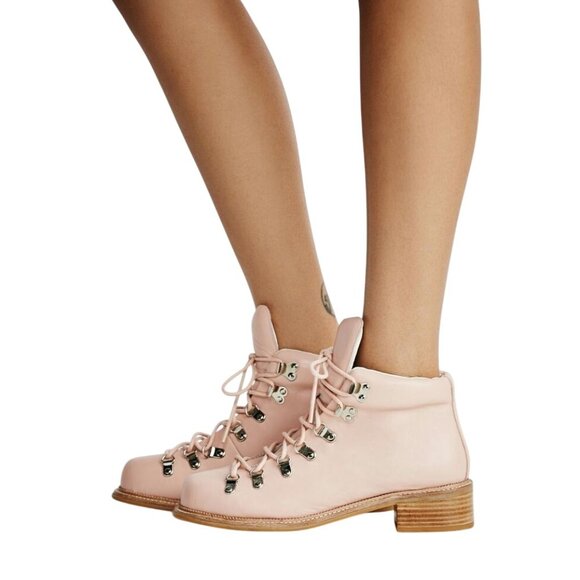 Jeffrey Campbell Shoes - Jeffrey Campbell + Free People Cascade Canyon Leather Lace Up Hiker Boots W's 10